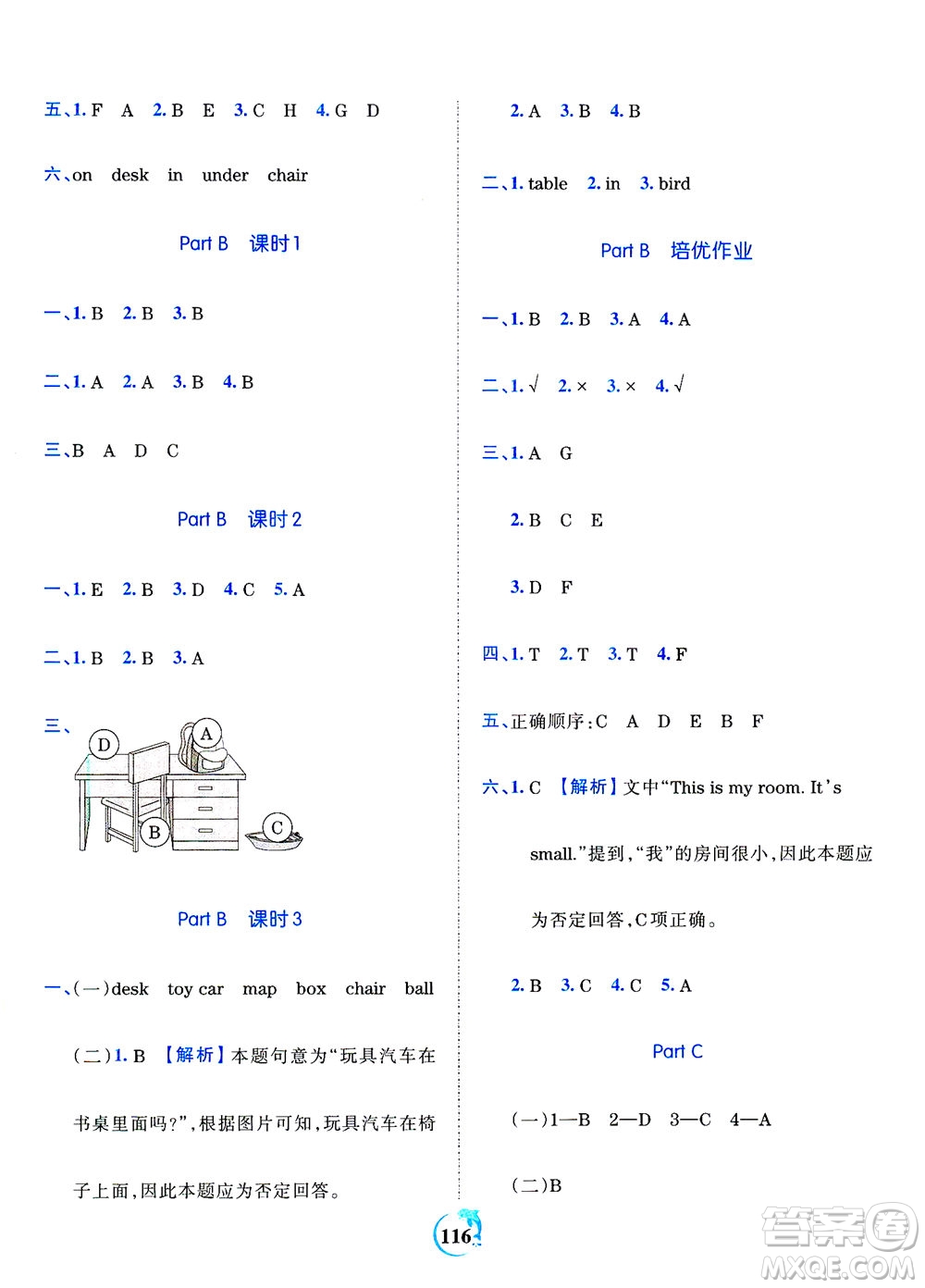 江西人民出版社2021春王朝霞德才兼?zhèn)渥鳂I(yè)創(chuàng)新設(shè)計英語三年級下冊PEP版人教版答案