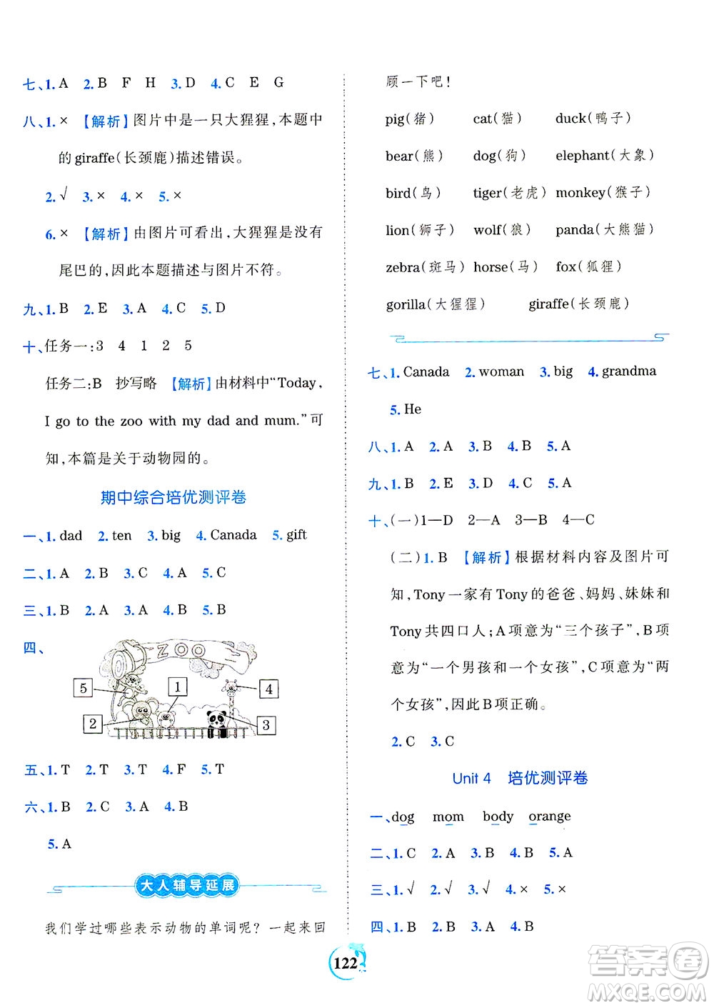 江西人民出版社2021春王朝霞德才兼?zhèn)渥鳂I(yè)創(chuàng)新設(shè)計英語三年級下冊PEP版人教版答案