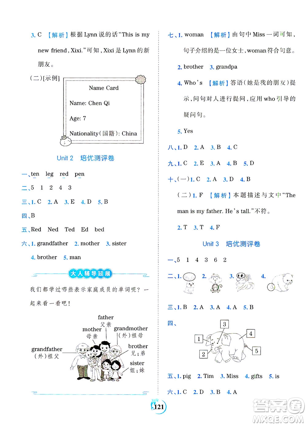 江西人民出版社2021春王朝霞德才兼?zhèn)渥鳂I(yè)創(chuàng)新設(shè)計英語三年級下冊PEP版人教版答案