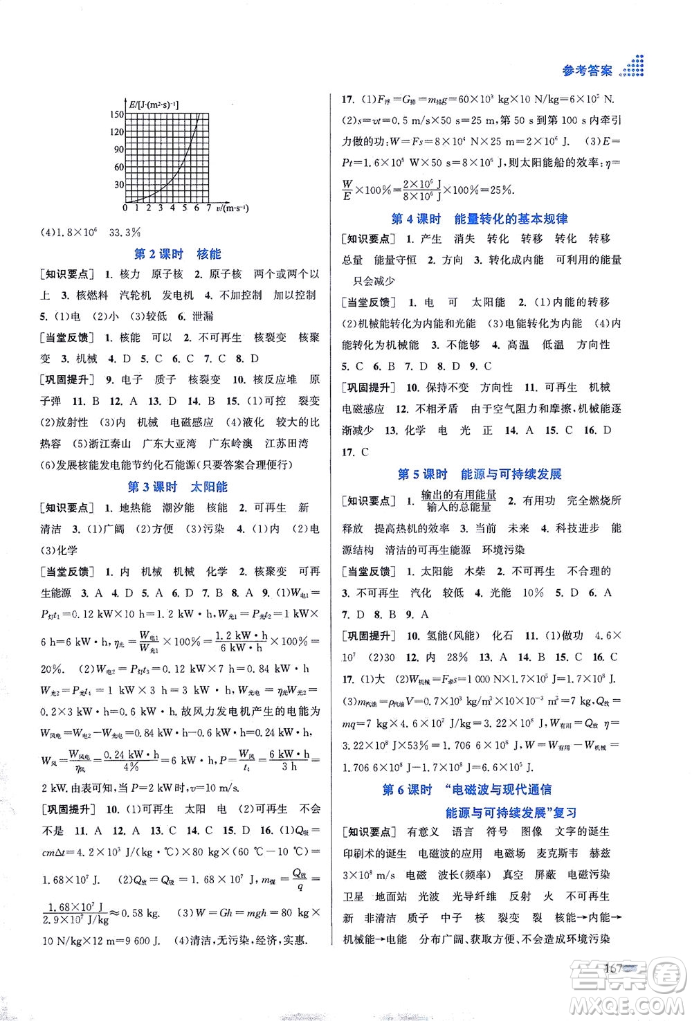 江蘇鳳凰美術出版社2021創(chuàng)新課時作業(yè)本物理九年級下冊江蘇版答案