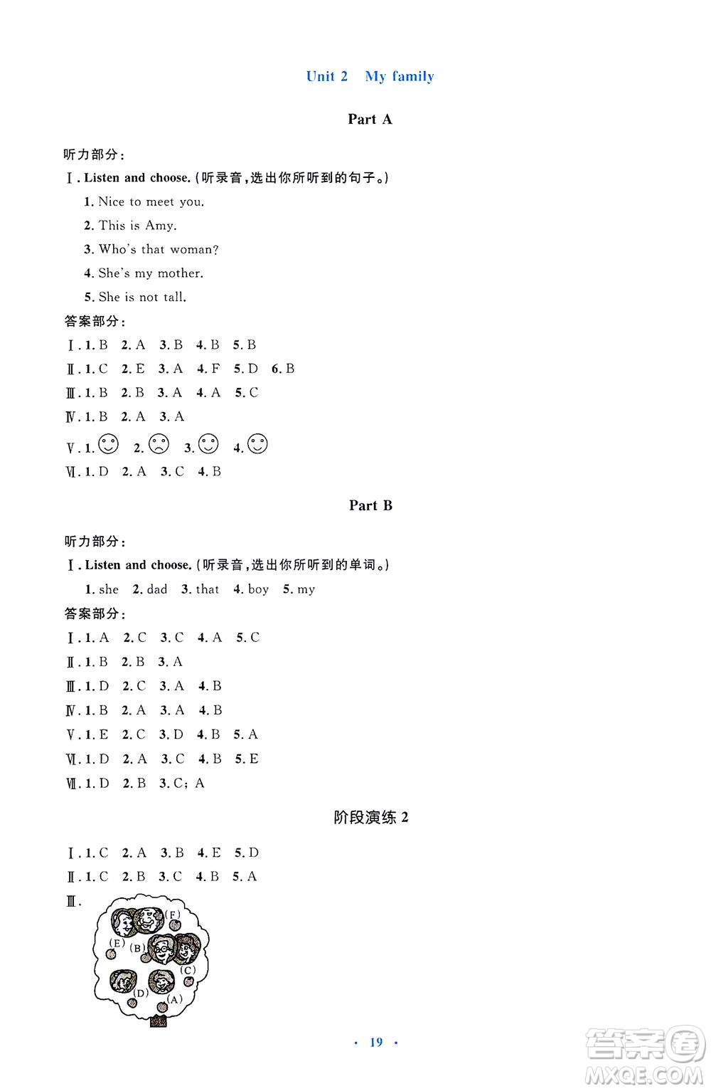 人民教育出版社2021同步解析與測(cè)評(píng)三年級(jí)英語(yǔ)下冊(cè)人教版答案