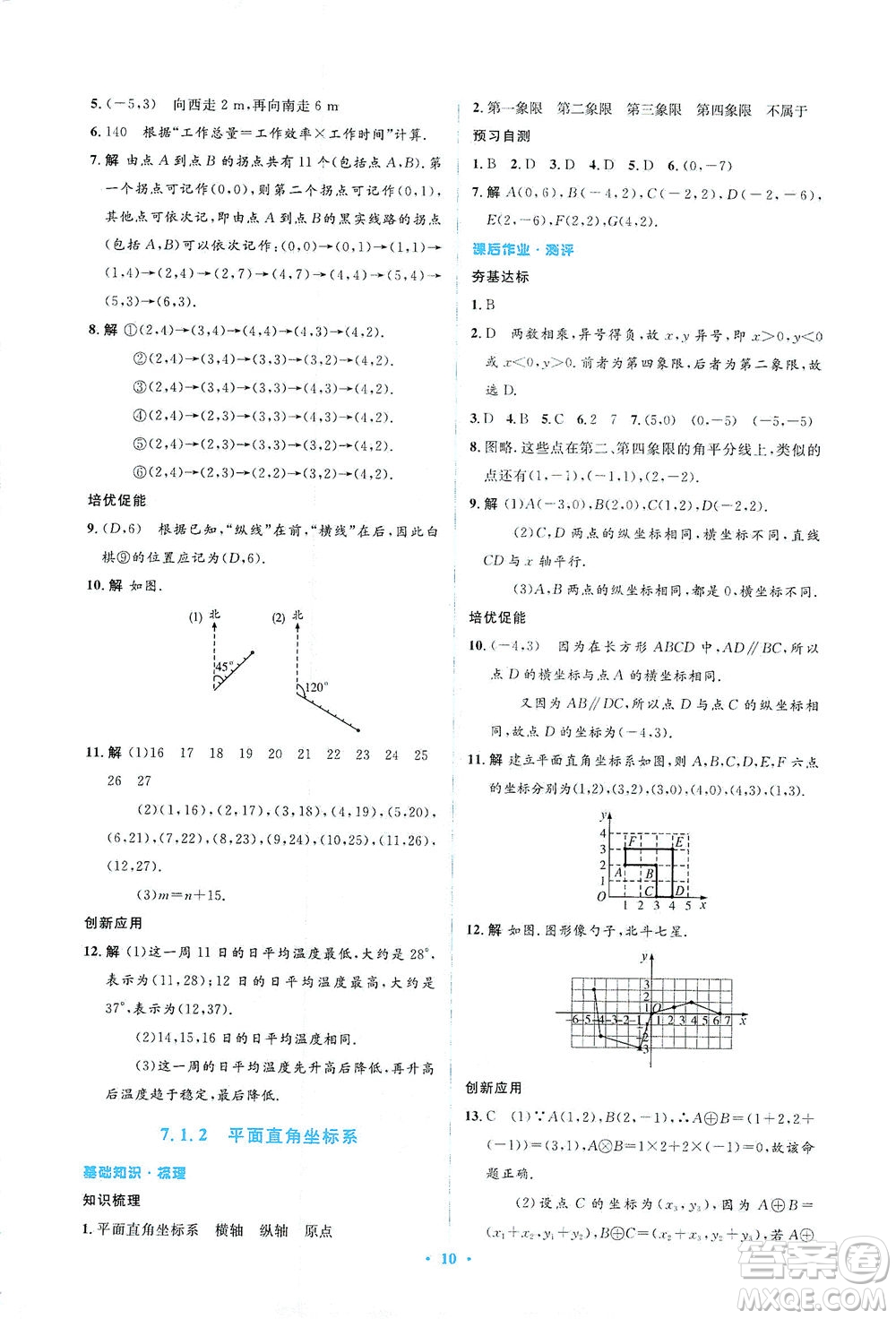 人民教育出版社2021同步解析與測評七年級數(shù)學(xué)下冊人教版答案