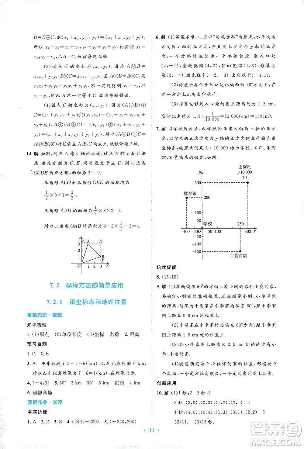 人民教育出版社2021同步解析與測評七年級數(shù)學(xué)下冊人教版答案