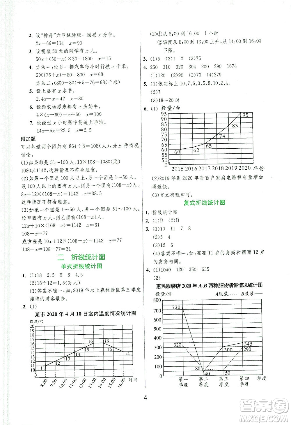 江蘇人民出版社2021實驗班提優(yōu)訓(xùn)練五年級數(shù)學(xué)下冊JSJY蘇教版答案