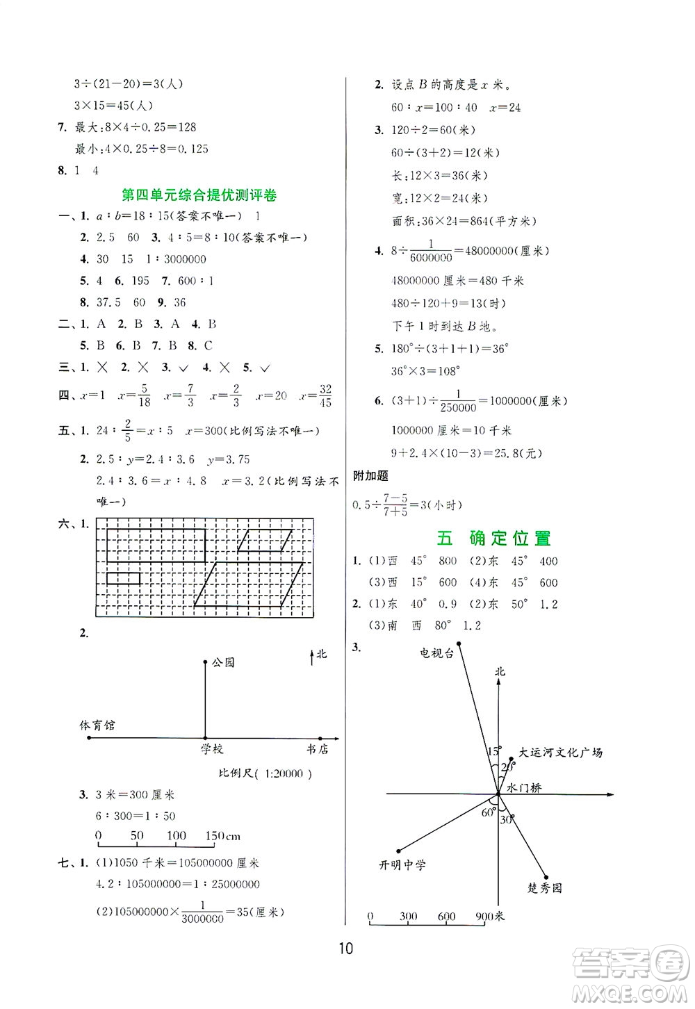 江蘇人民出版社2021實驗班提優(yōu)訓(xùn)練六年級數(shù)學(xué)下冊JSJY蘇教版答案