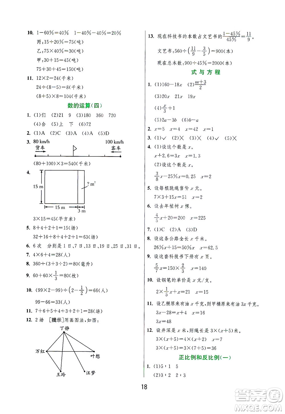 江蘇人民出版社2021實驗班提優(yōu)訓(xùn)練六年級數(shù)學(xué)下冊JSJY蘇教版答案