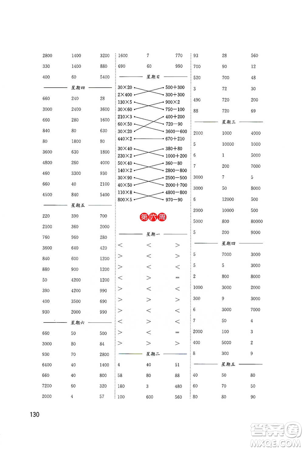 東南大學出版社2021名師點撥分級培優(yōu)速算能手數學三年級下冊參考答案