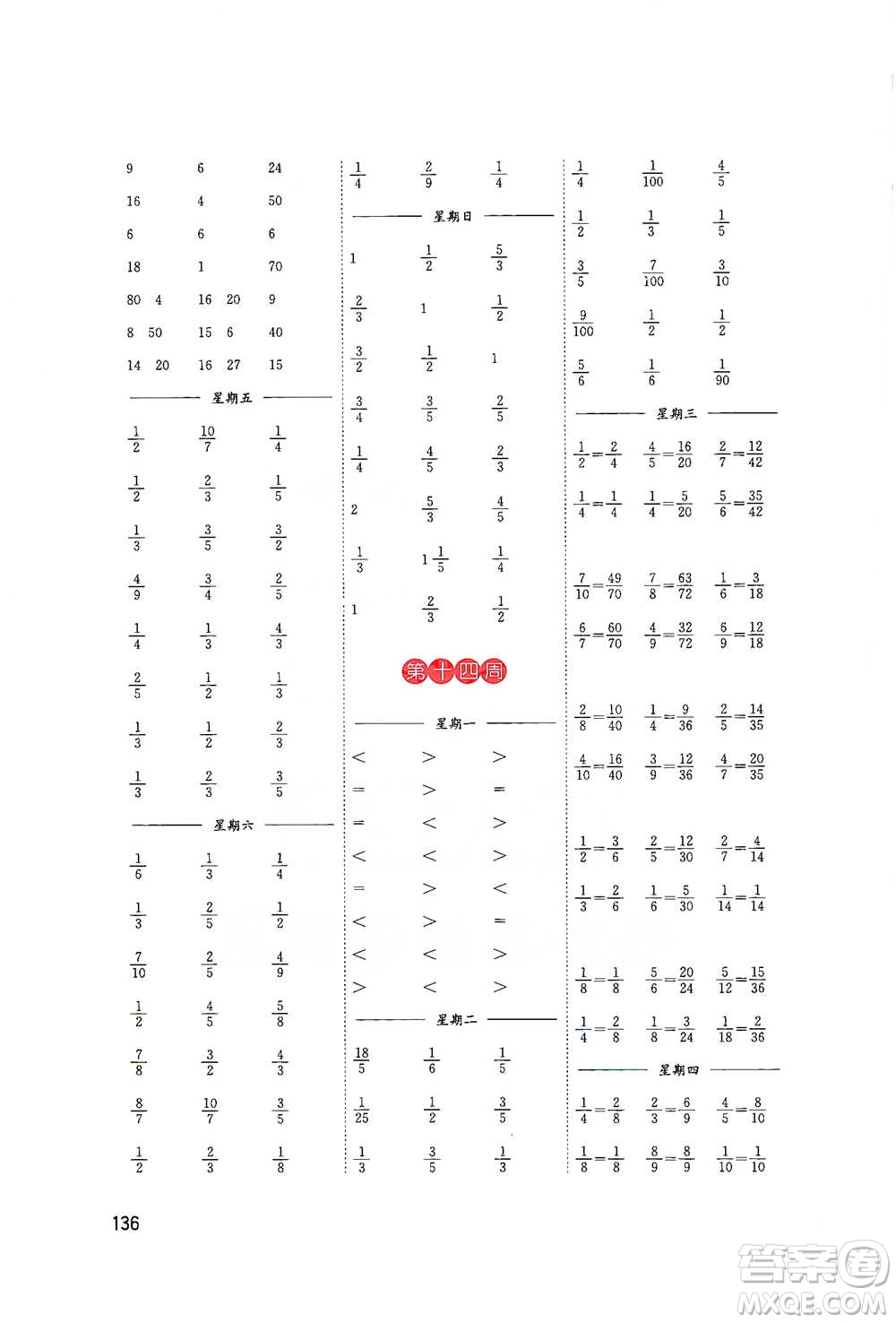 東南大學(xué)出版社2021名師點(diǎn)撥分級(jí)培優(yōu)速算能手?jǐn)?shù)學(xué)五年級(jí)下冊(cè)參考答案