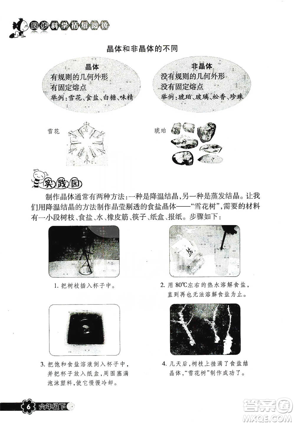 浙江教育出版社2021同步科學(xué)拓展閱讀六年級(jí)下冊(cè)教科版參考答案