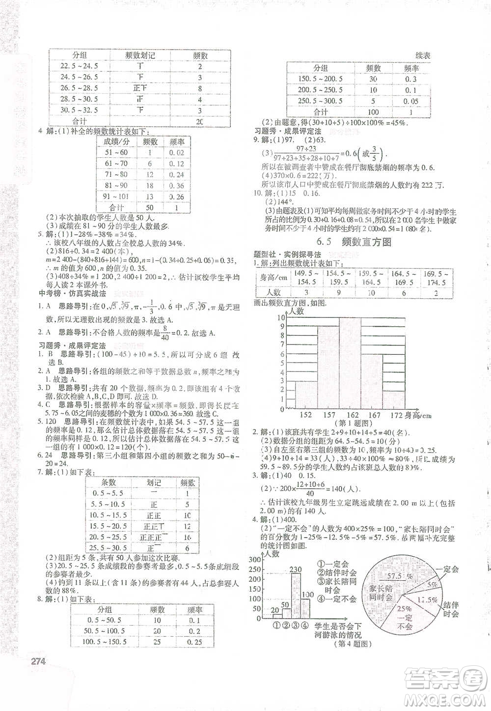 北京教育出版社2021倍速學(xué)習(xí)法七年級(jí)數(shù)學(xué)下冊浙教版參考答案