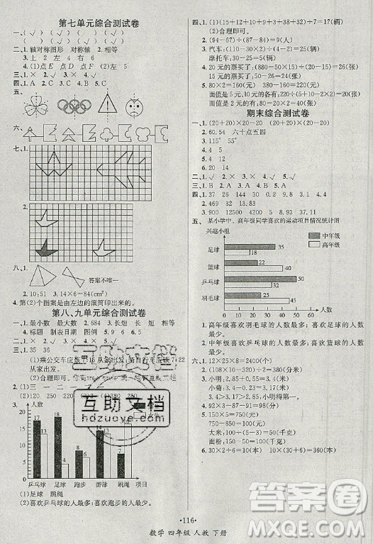 海南出版社2021名師名題數(shù)學(xué)四年級(jí)下冊(cè)人教版答案