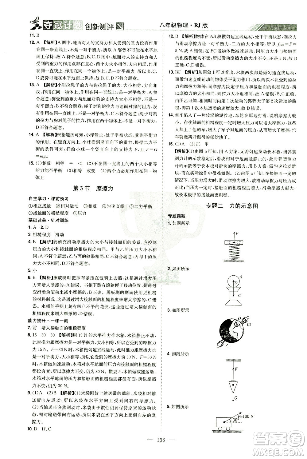 江西美術(shù)出版社2021奪冠計(jì)劃物理八年級(jí)下冊(cè)RJ人教版江西專(zhuān)版答案