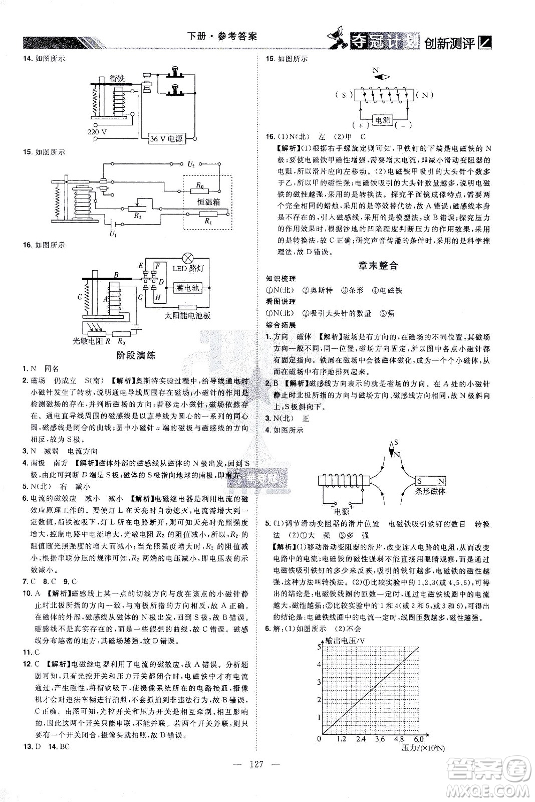 江西美術(shù)出版社2021奪冠計(jì)劃物理九年級(jí)下冊(cè)HY滬粵版江西專版答案