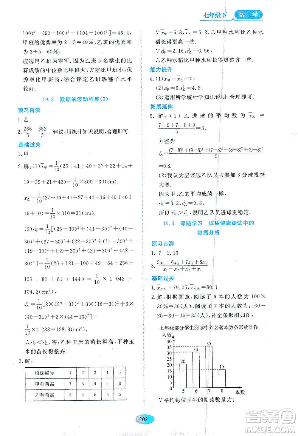 黑龍江教育出版社2021資源與評價七年級數(shù)學(xué)下冊五四學(xué)制人教版答案