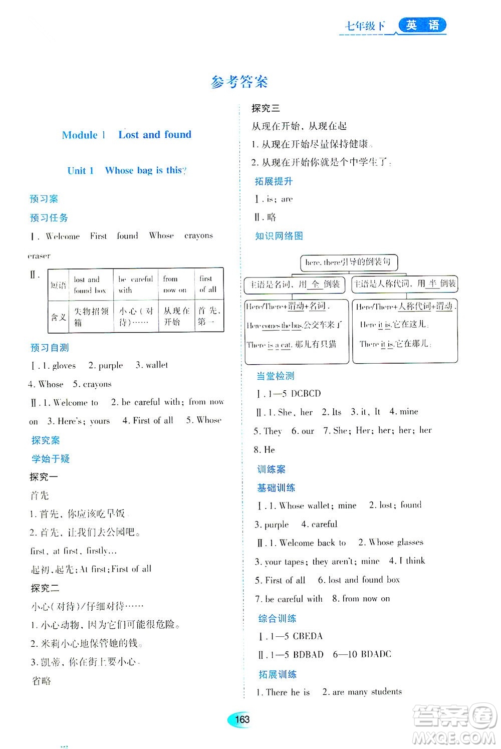 黑龍江教育出版社2021資源與評價七年級英語下冊外研版答案