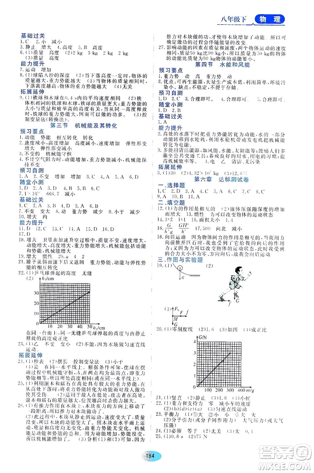 黑龍江教育出版社2021資源與評(píng)價(jià)八年級(jí)物理下冊(cè)五四學(xué)制山科技版答案