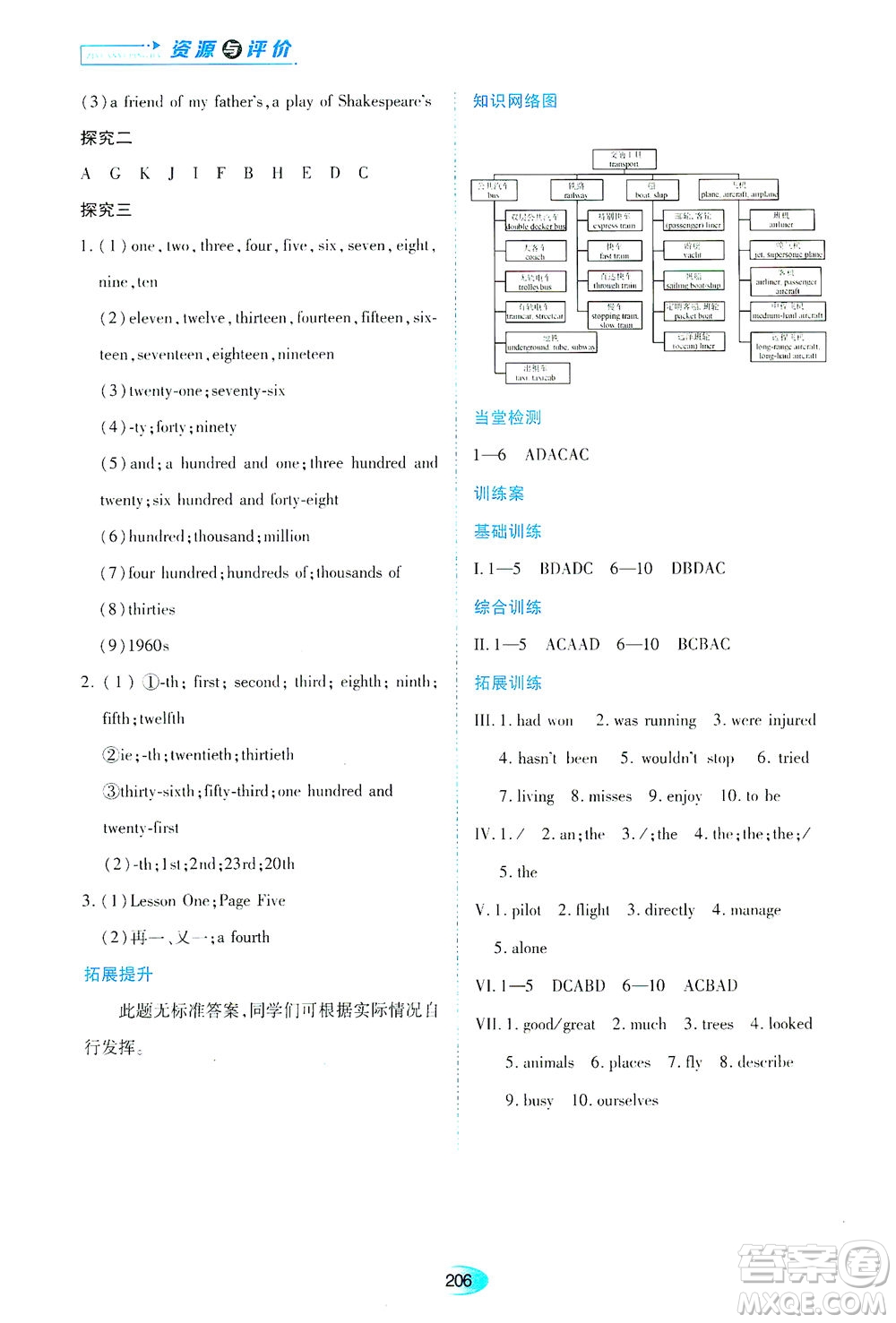 黑龍江教育出版社2021資源與評(píng)價(jià)九年級(jí)英語(yǔ)下冊(cè)外研版答案