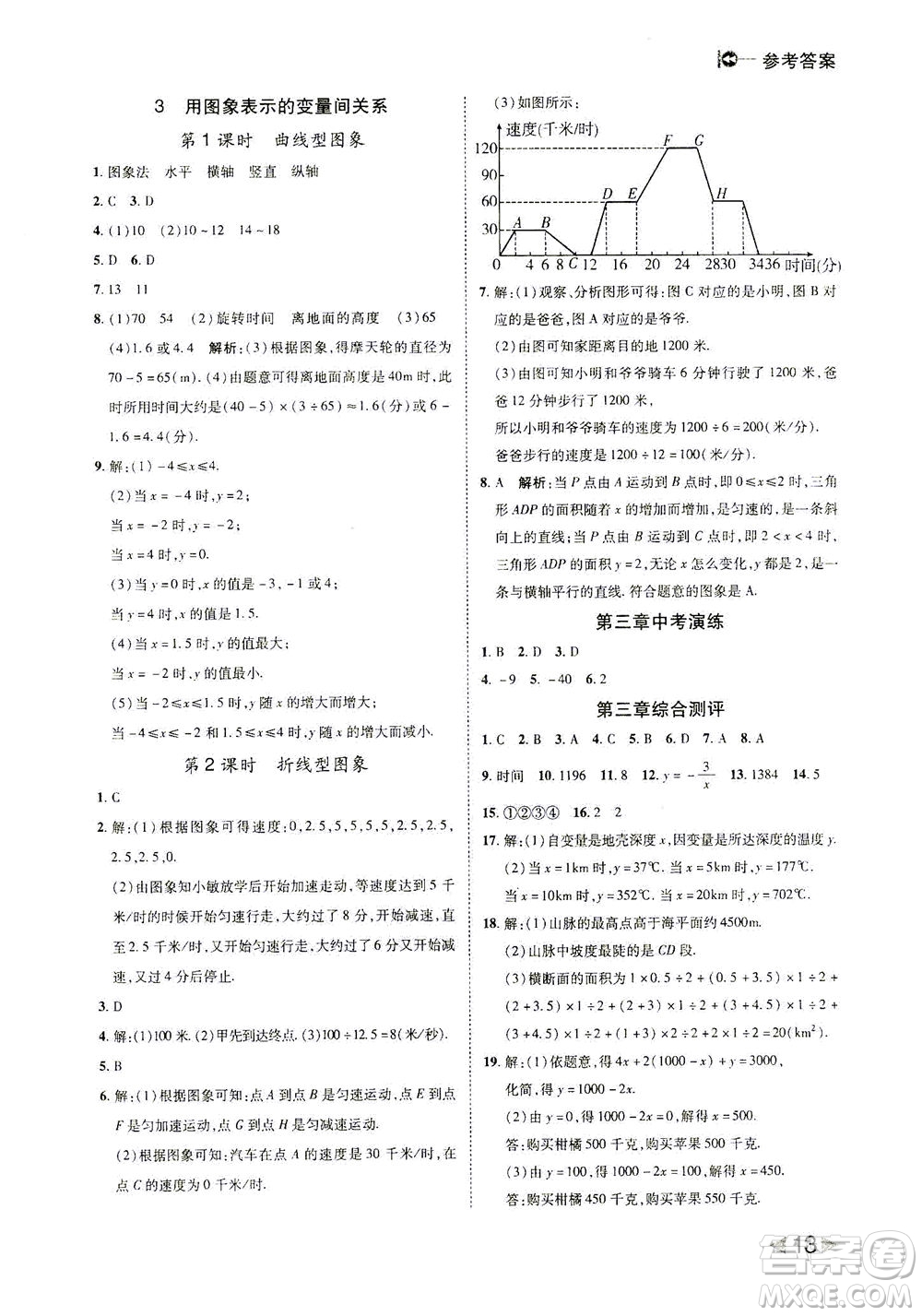 北方婦女兒童出版社2021勝券在握打好基礎(chǔ)作業(yè)本七年級數(shù)學(xué)下冊BS北師大版答案