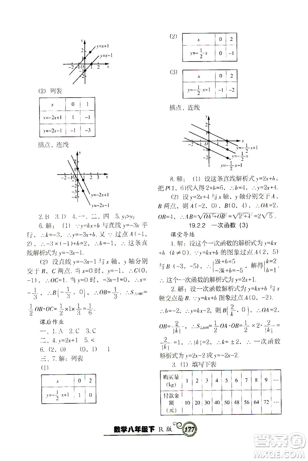 遼寧教育出版社2021尖子生課時作業(yè)八年級數(shù)學下冊人教版答案