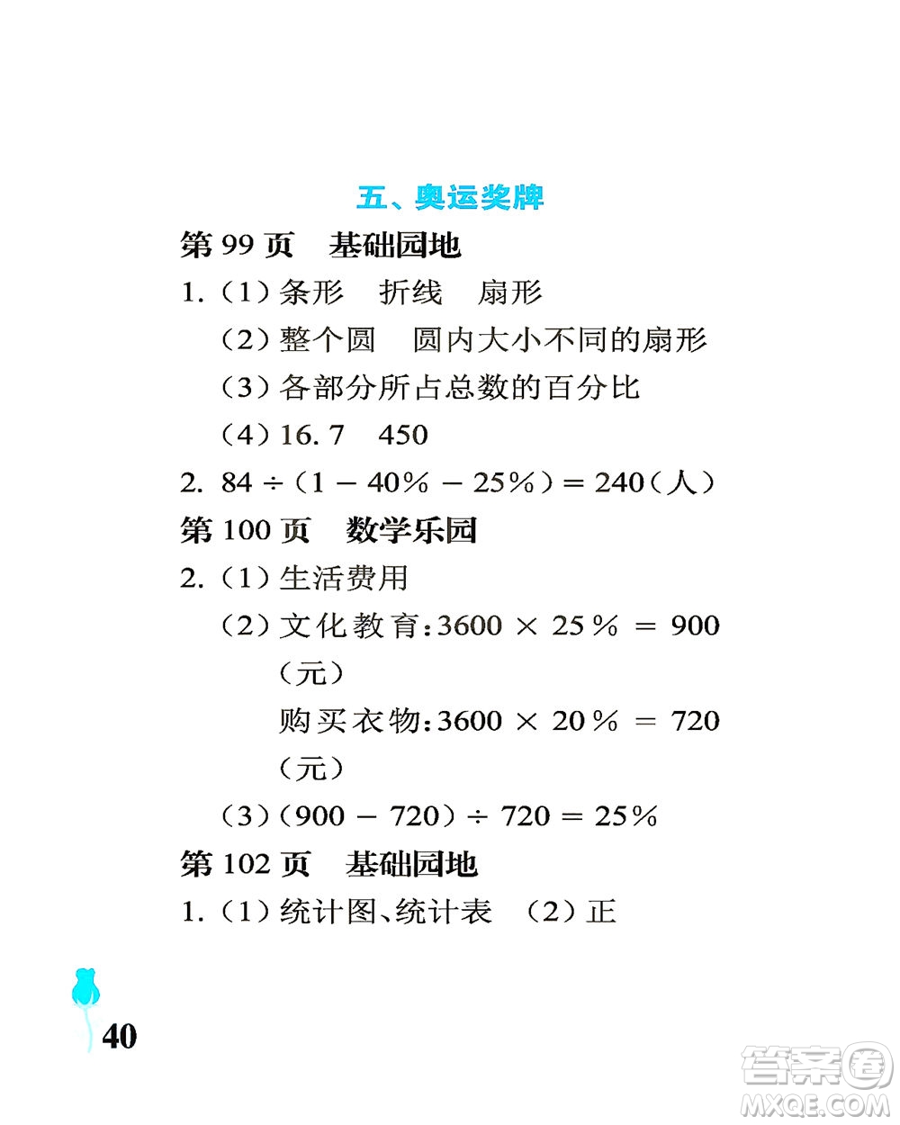 中國石油大學(xué)出版社2021行知天下數(shù)學(xué)六年級(jí)下冊青島版答案