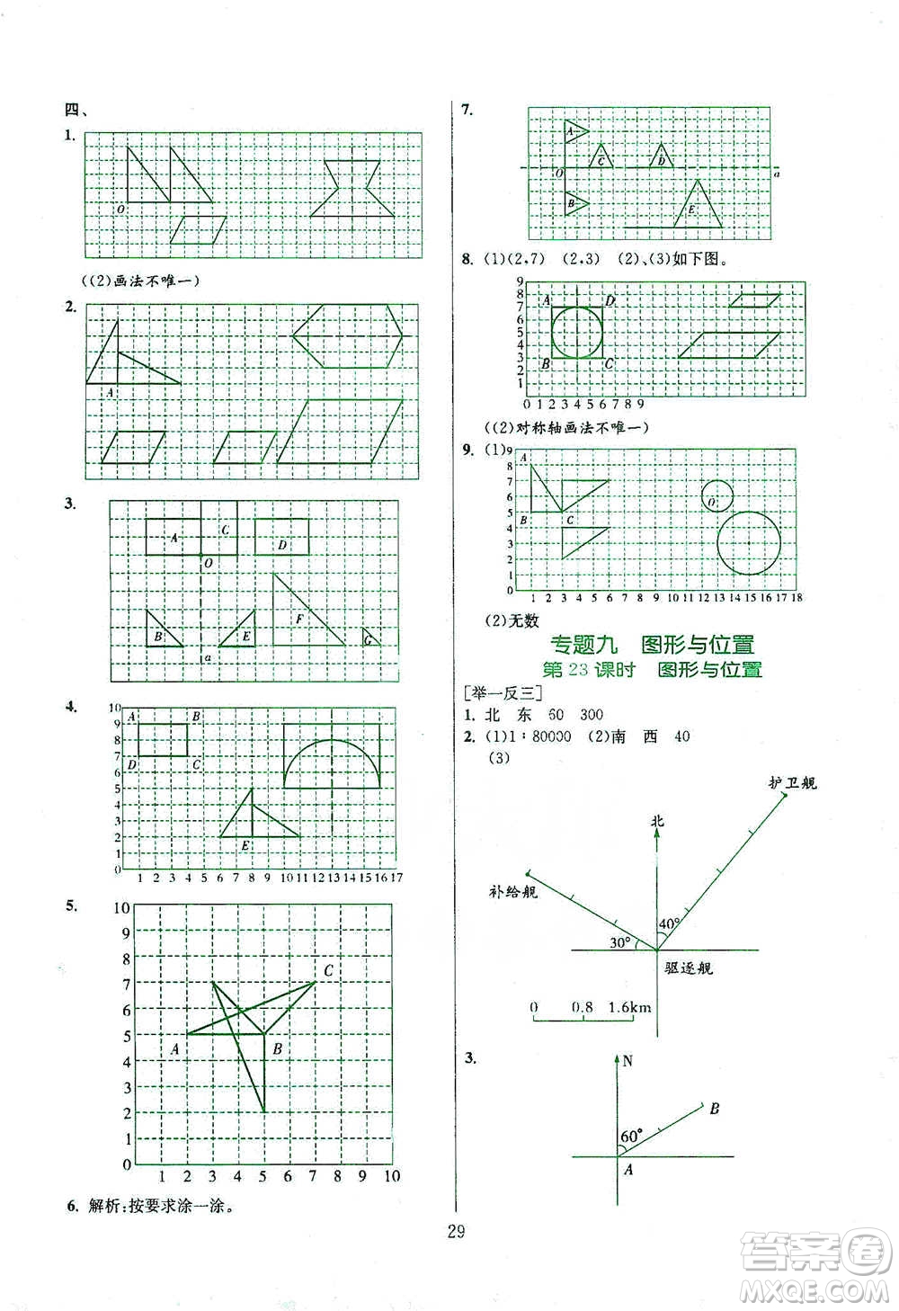 江蘇人民出版社2021實(shí)驗(yàn)班小學(xué)畢業(yè)總復(fù)習(xí)數(shù)學(xué)參考答案