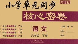 云南大學(xué)出版社2021小學(xué)單元同步核心密卷語(yǔ)文六年級(jí)下冊(cè)人教版答案