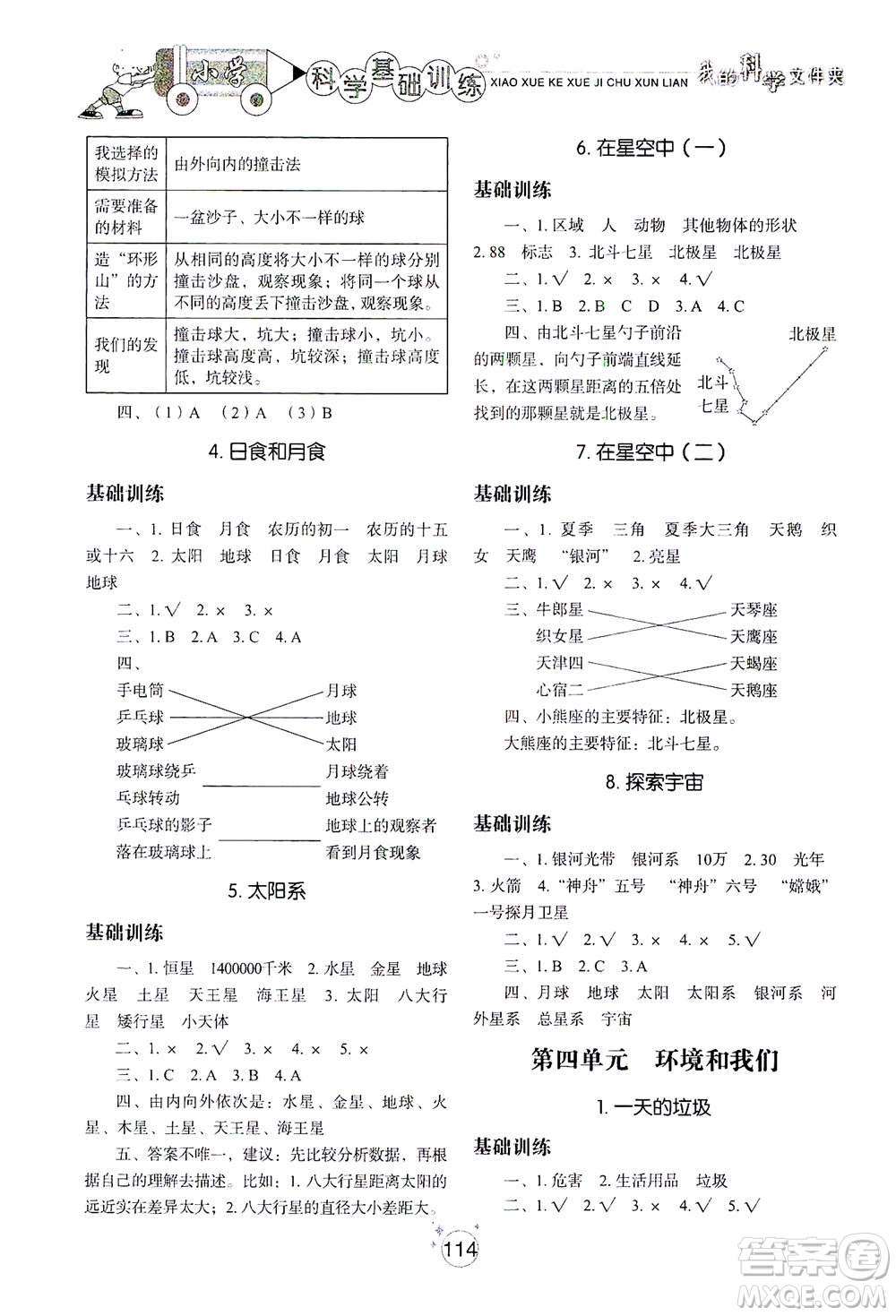 山東教育出版社2021小學(xué)基礎(chǔ)訓(xùn)練六年級(jí)科學(xué)下冊(cè)教科版答案