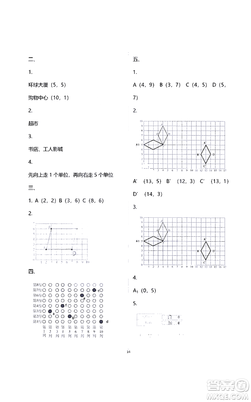 江蘇鳳凰教育出版社2021練習(xí)與測(cè)試四年級(jí)數(shù)學(xué)下冊(cè)蘇教版答案