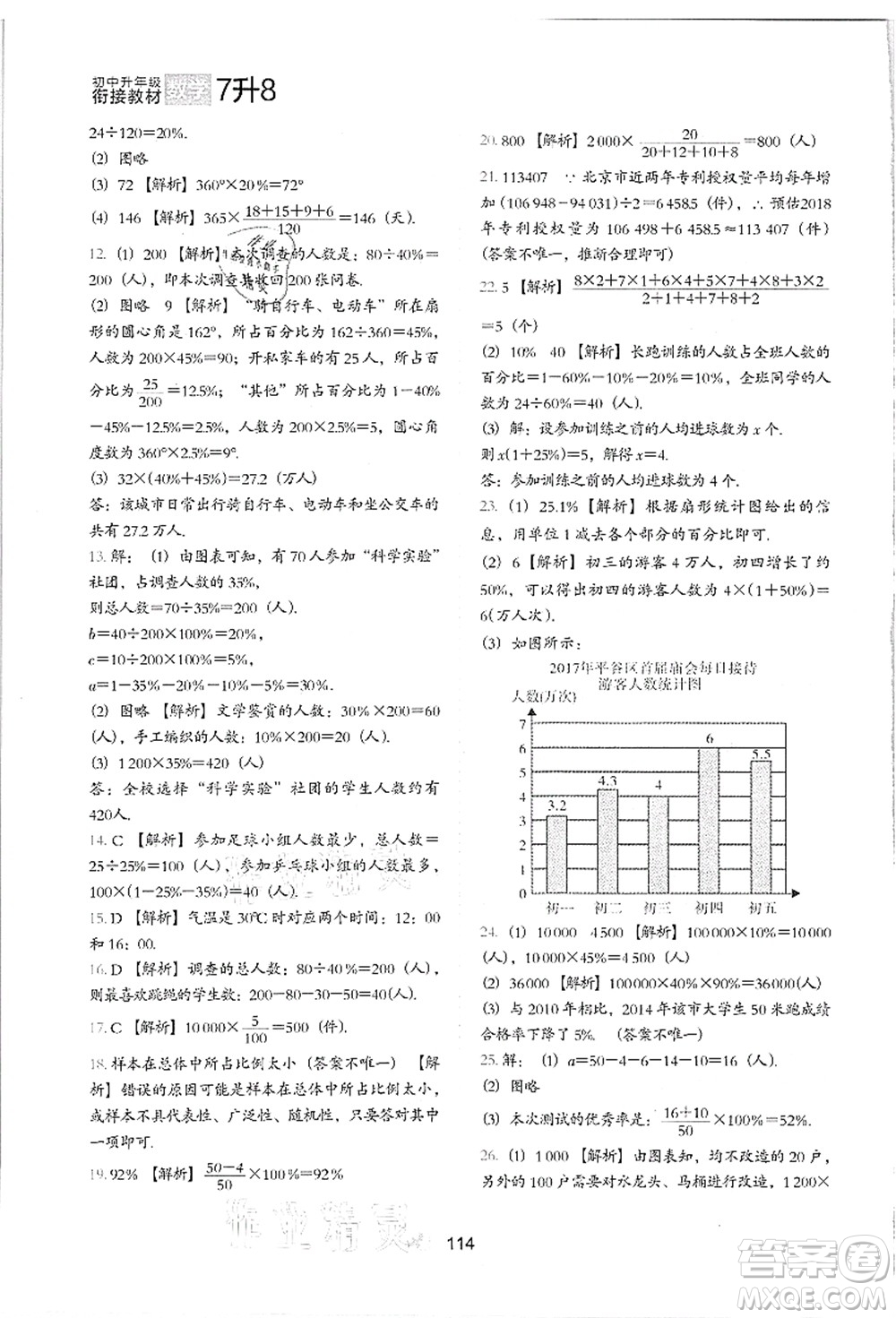 河北教育出版社2021初中升年級(jí)銜接教材7升8年級(jí)數(shù)學(xué)答案