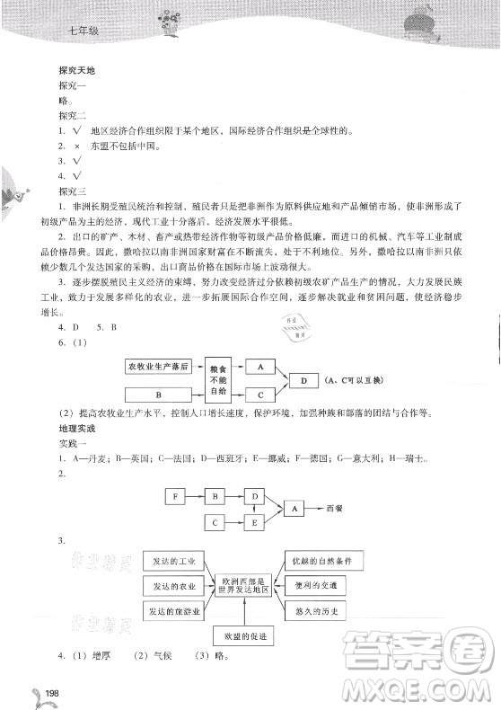 山西教育出版社2021新課程暑假作業(yè)本七年級(jí)綜合C版答案