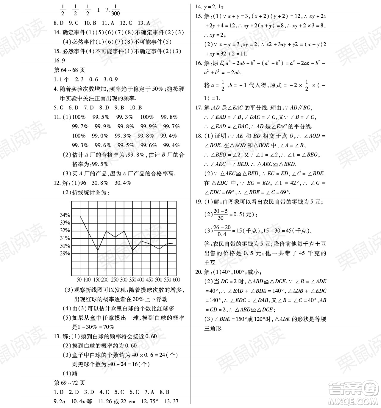 黑龍江少年兒童出版社2021暑假Happy假日七年級(jí)數(shù)學(xué)林甸專用答案