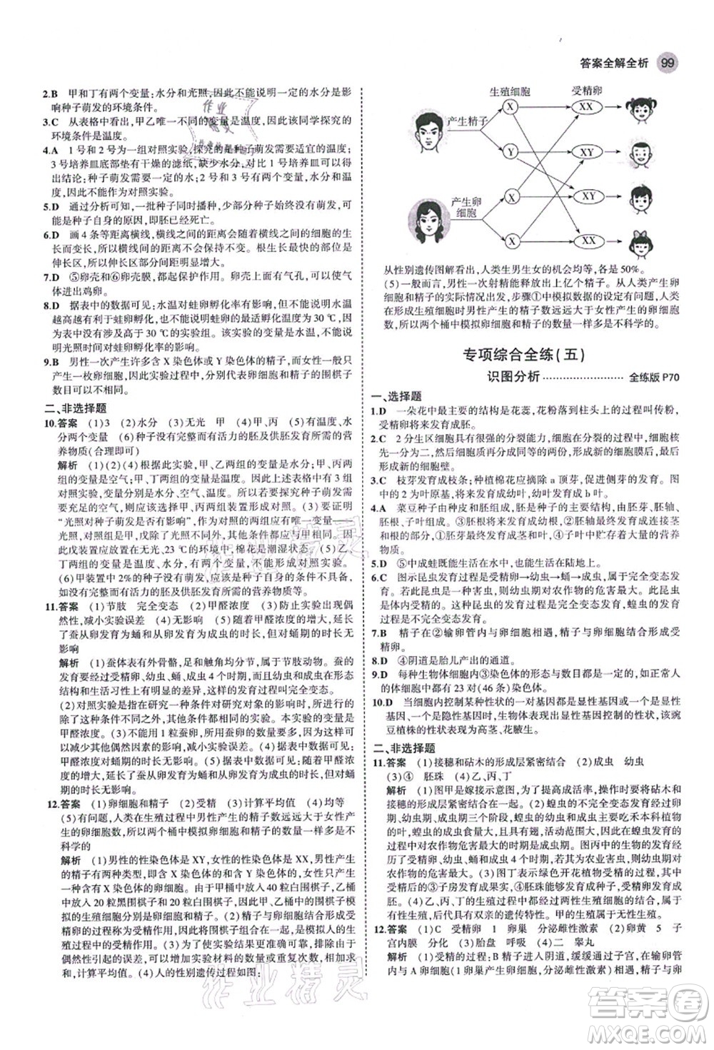 教育科學(xué)出版社2021秋5年中考3年模擬八年級生物上冊濟南版答案