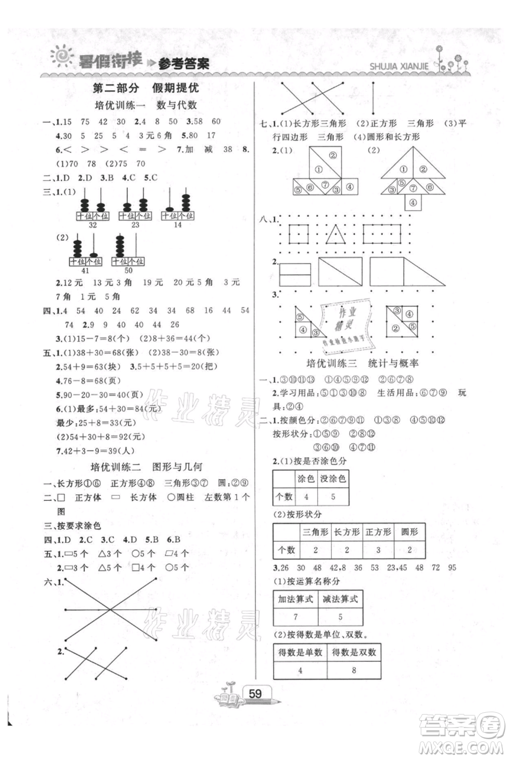 吉林出版集團股份有限公司2021快樂假期一升二數(shù)學人教版參考答案