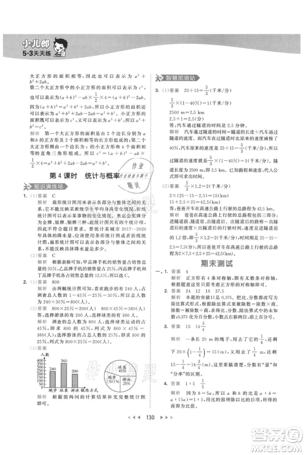 教育科學(xué)出版社2021年53天天練六年級(jí)上冊(cè)數(shù)學(xué)人教版參考答案