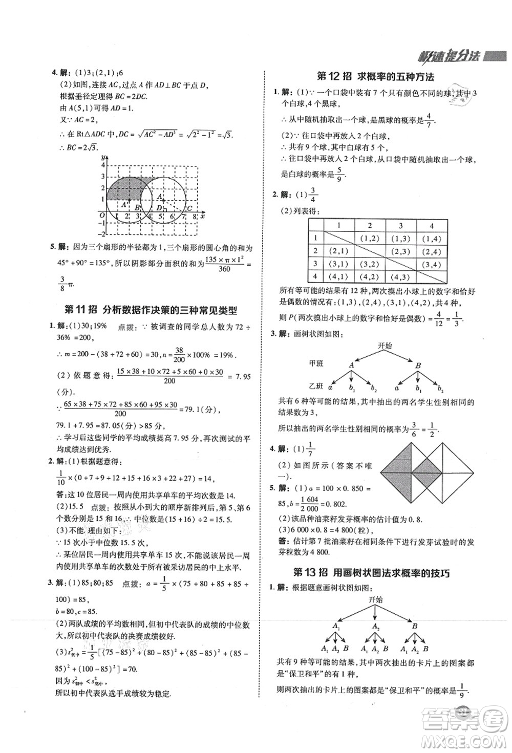 陜西人民教育出版社2021典中點綜合應(yīng)用創(chuàng)新題九年級數(shù)學(xué)上冊SK蘇科版答案