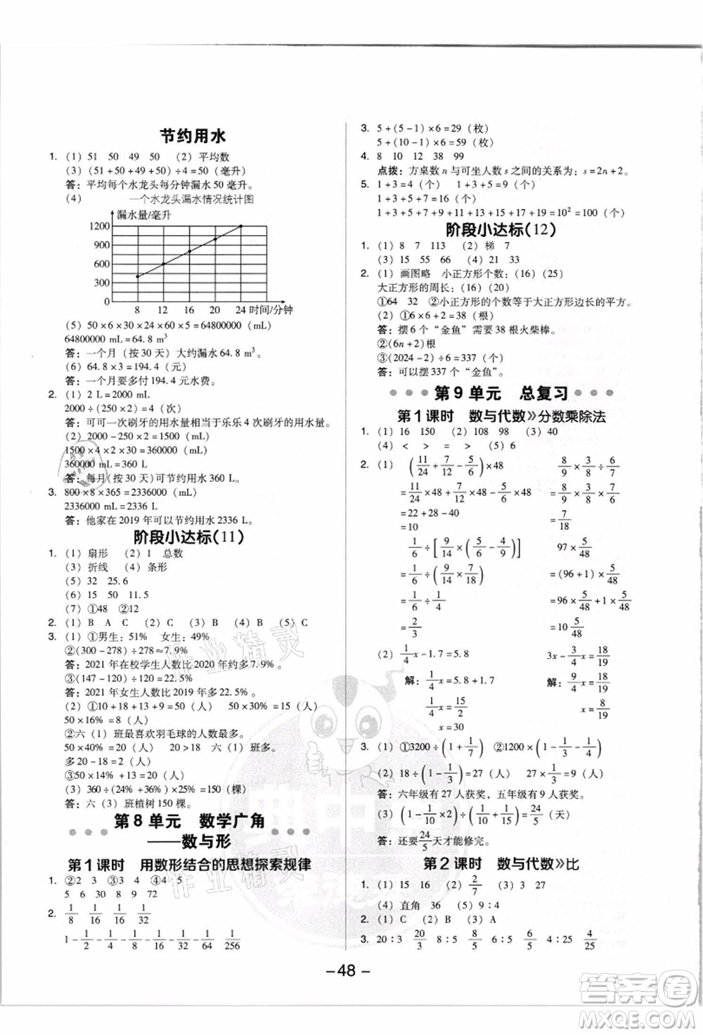 吉林教育出版社2021典中點綜合應(yīng)用創(chuàng)新題六年級數(shù)學(xué)上冊R人教版答案