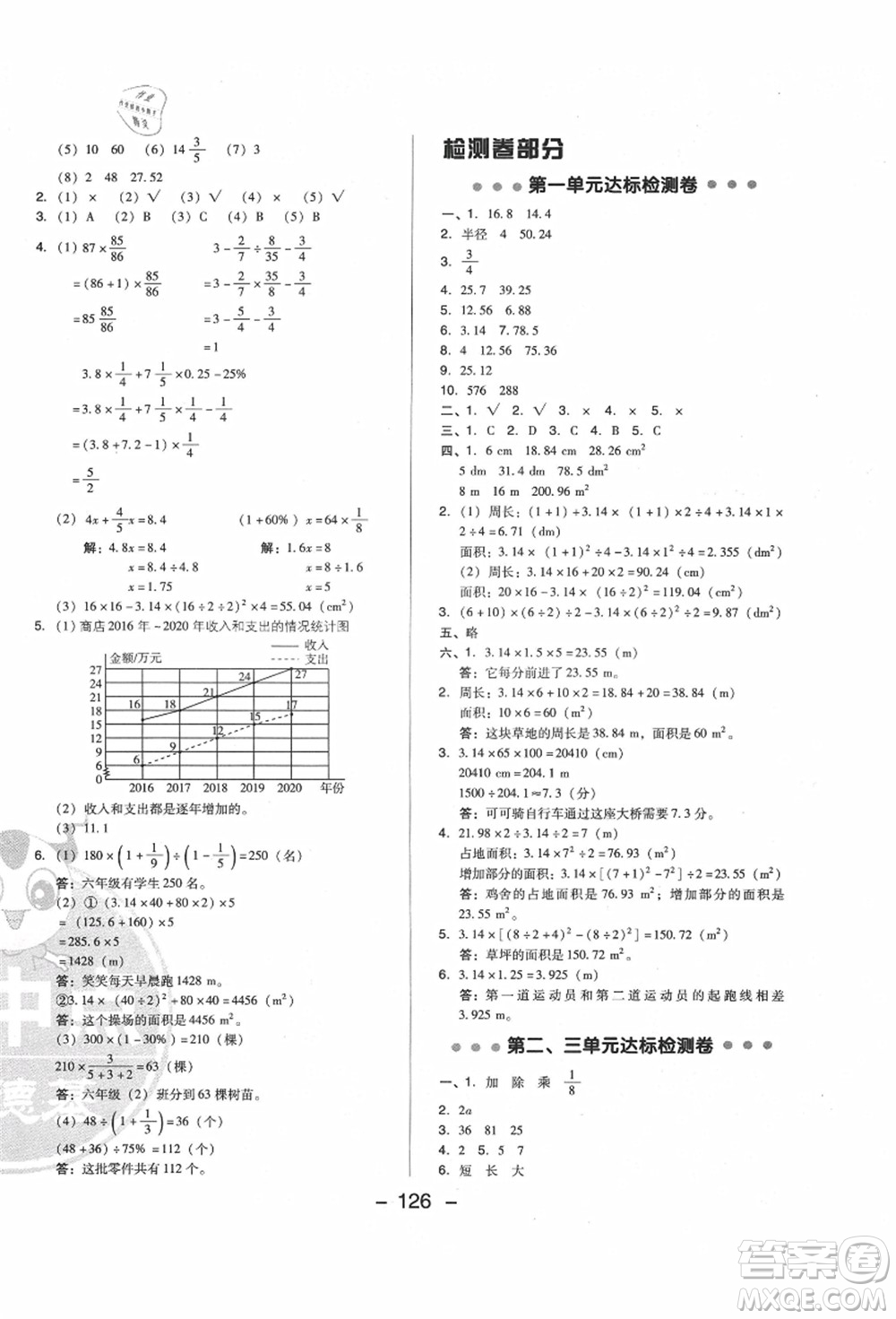 陜西人民教育出版社2021典中點(diǎn)綜合應(yīng)用創(chuàng)新題六年級(jí)數(shù)學(xué)上冊(cè)BS北師大版答案