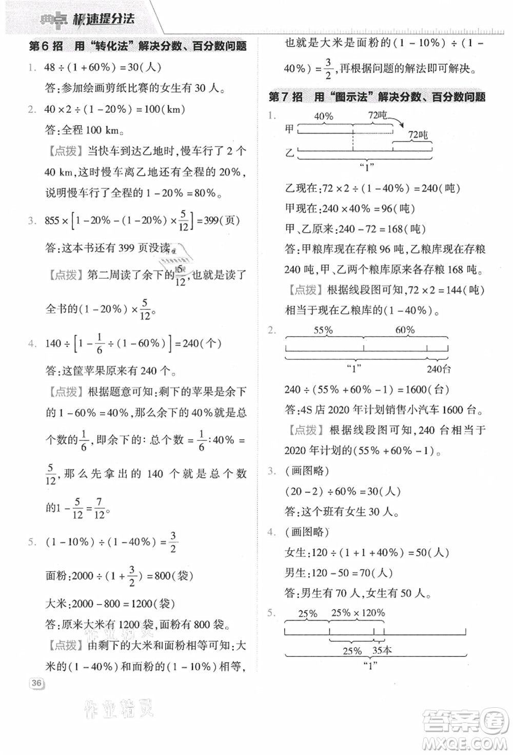 吉林教育出版社2021典中點綜合應用創(chuàng)新題六年級數(shù)學上冊JJ冀教版答案