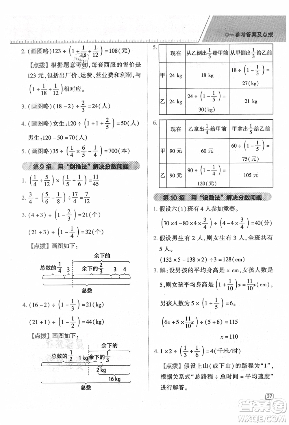 吉林教育出版社2021典中點綜合應(yīng)用創(chuàng)新題六年級數(shù)學上冊QD青島版答案