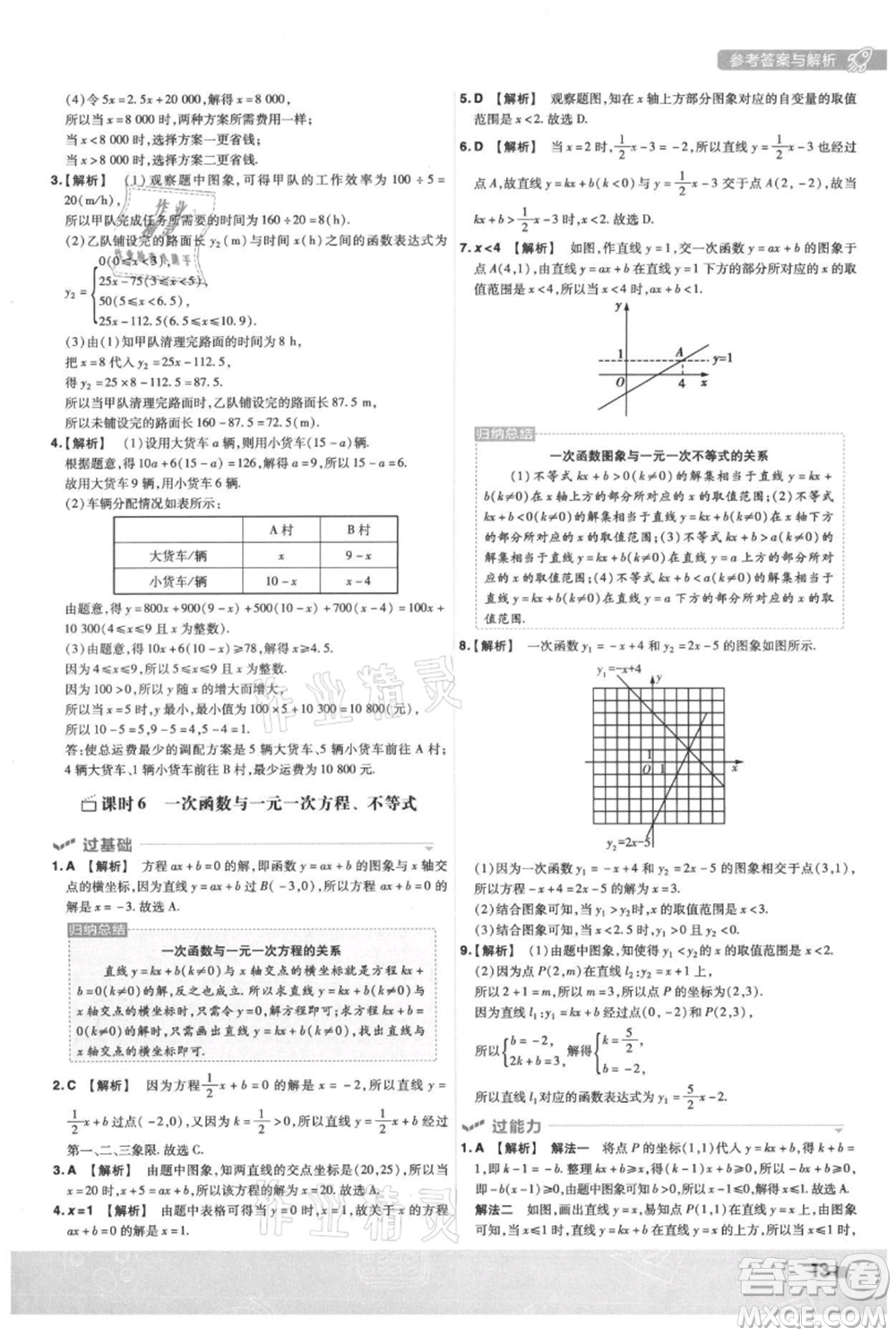 南京師范大學(xué)出版社2021一遍過八年級(jí)上冊(cè)數(shù)學(xué)滬科版參考答案