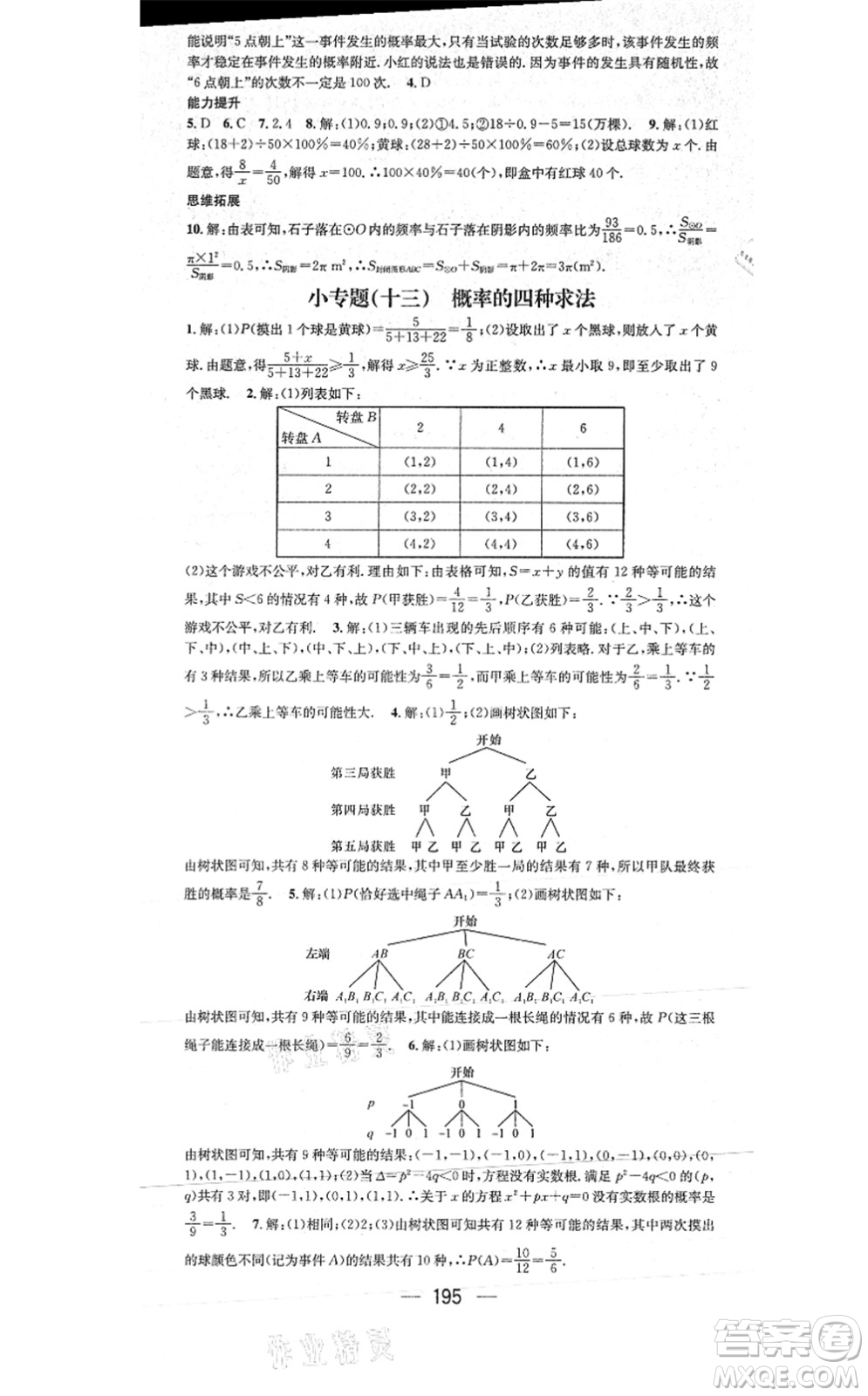 江西教育出版社2021名師測控九年級數(shù)學(xué)上冊RJ人教版答案