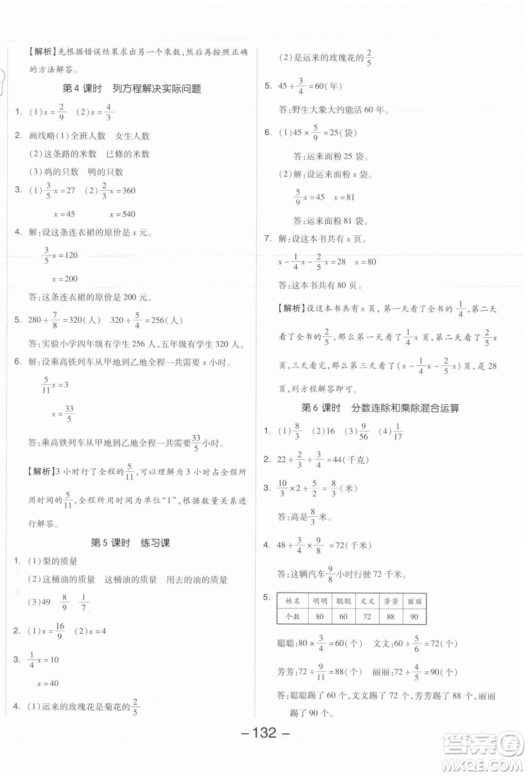 開(kāi)明出版社2021全品學(xué)練考數(shù)學(xué)六年級(jí)上冊(cè)SJ蘇教版答案