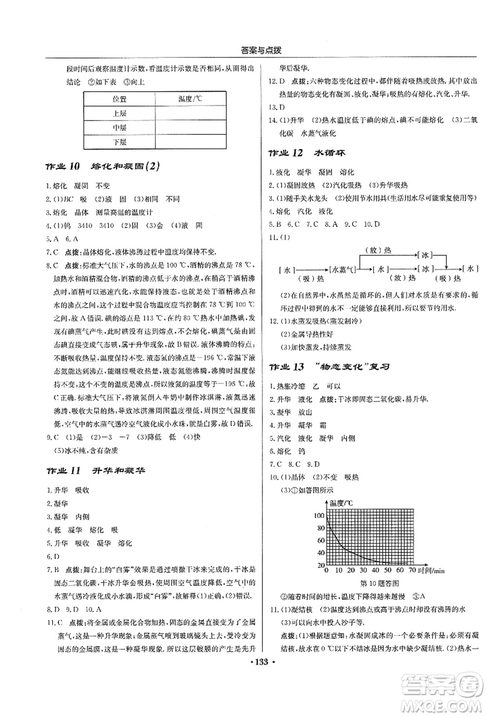 龍門書局2021啟東中學(xué)作業(yè)本八年級物理上冊JS江蘇版答案