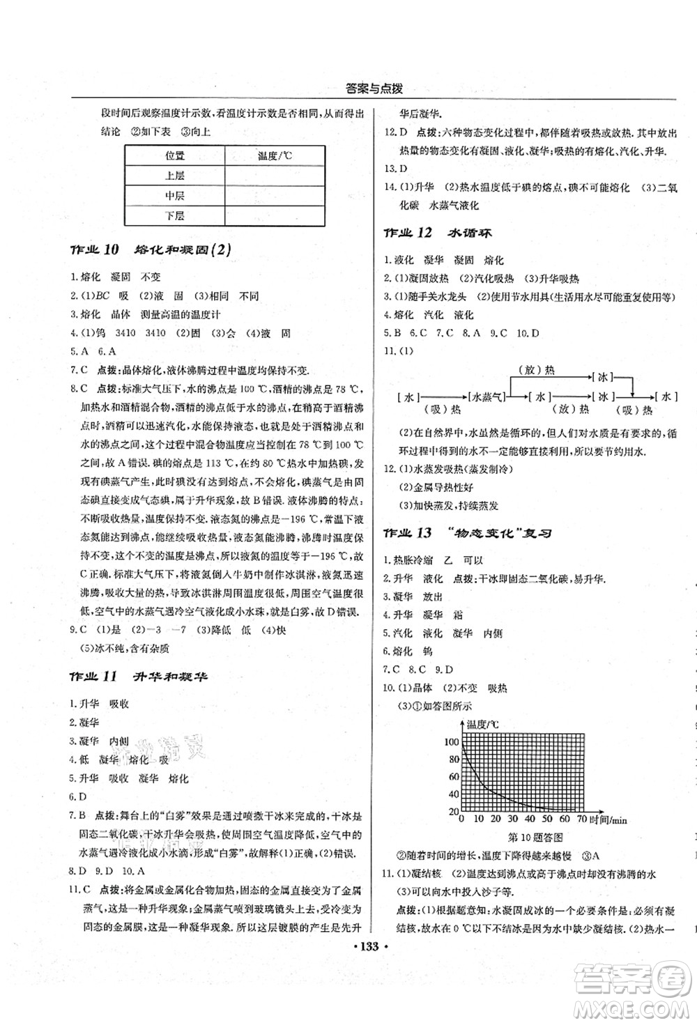 龍門書局2021啟東中學(xué)作業(yè)本八年級物理上冊JS江蘇版蘇北專版答案