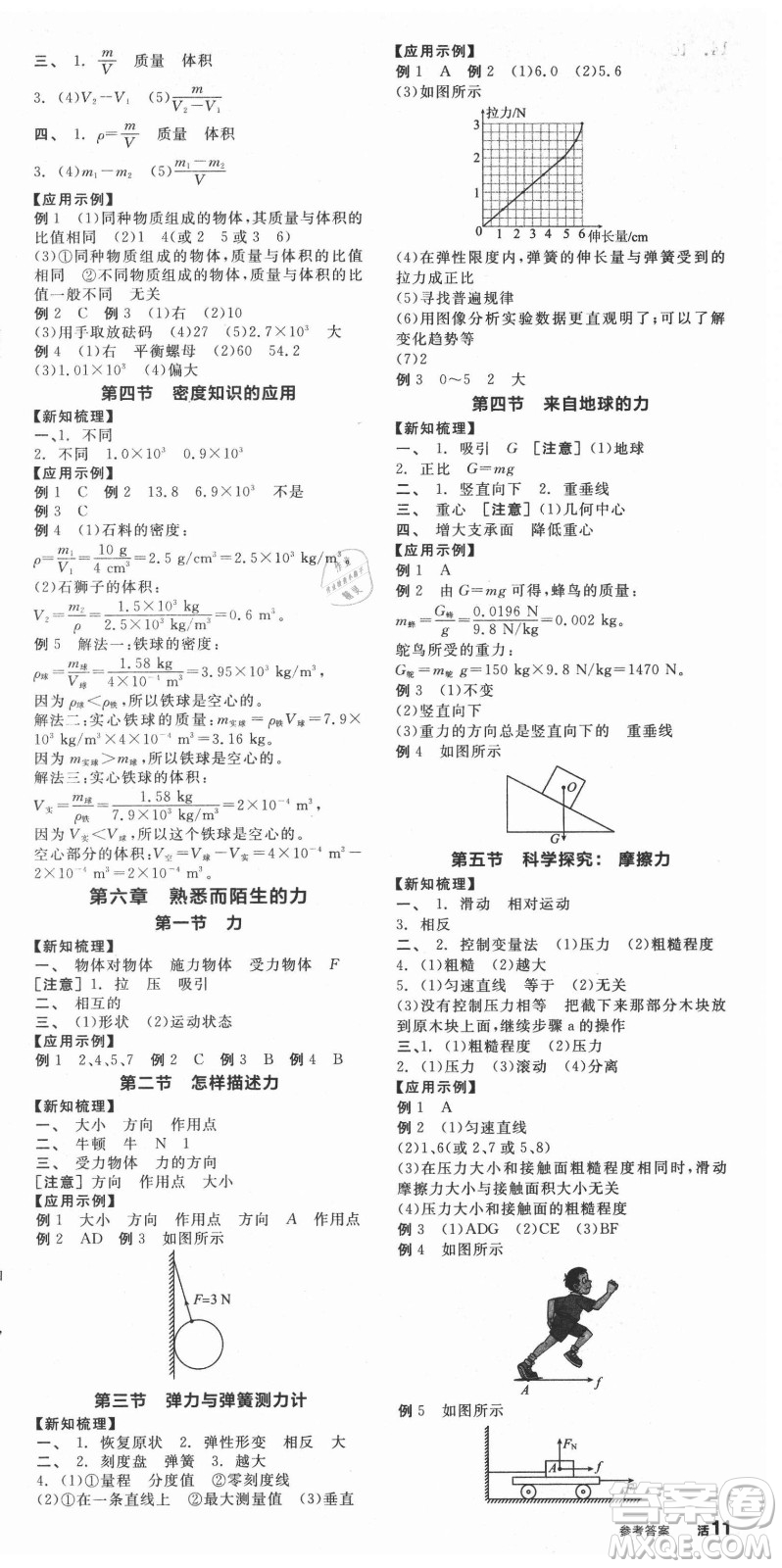 陽光出版社2021全品學(xué)練考物理八年級上冊HK滬科版答案