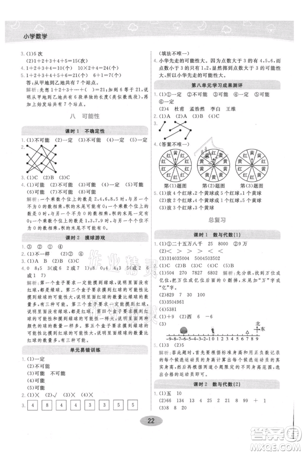 陜西師范大學(xué)出版總社有限公司2021黃岡同步練一日一練四年級上冊數(shù)學(xué)北師大版參考答案