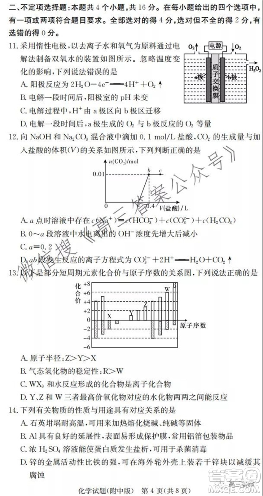 炎德英才大聯(lián)考湖南師大附中2022屆高三月考試卷一化學試題及答案