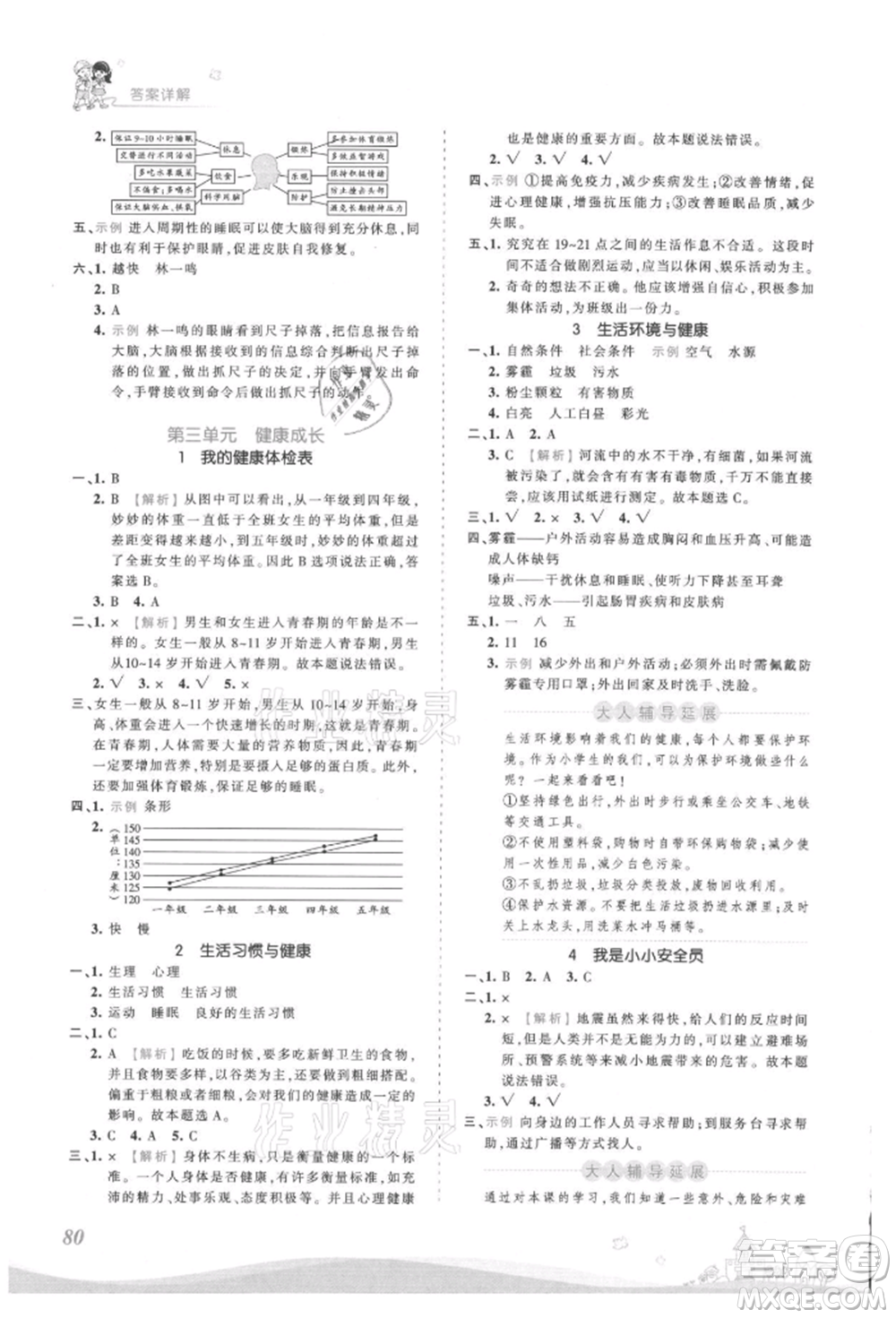 江西人民出版社2021王朝霞創(chuàng)維新課堂同步優(yōu)化訓(xùn)練五年級上冊科學(xué)大象版參考答案