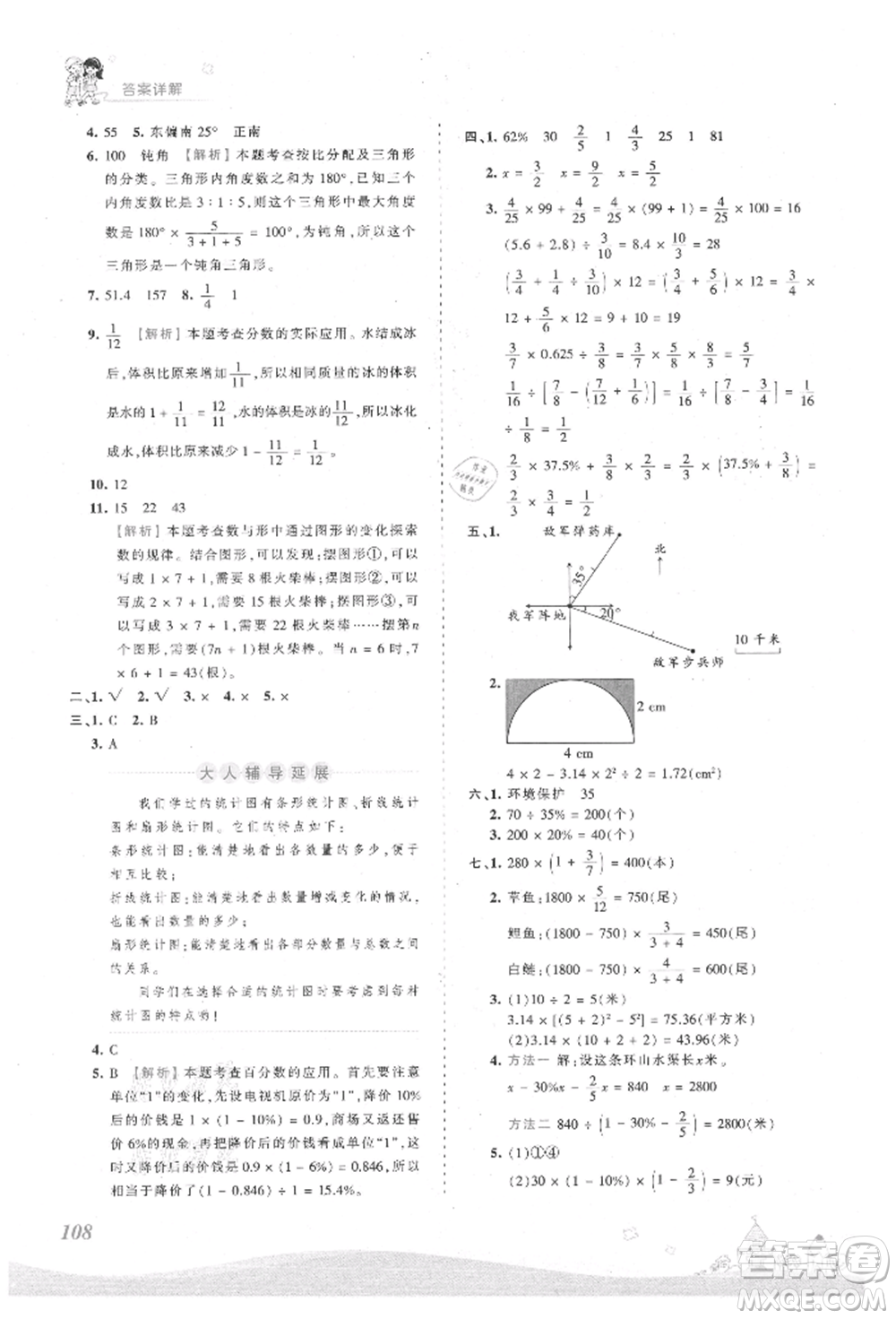 江西人民出版社2021王朝霞創(chuàng)維新課堂同步優(yōu)化訓(xùn)練六年級上冊數(shù)學(xué)人教版參考答案