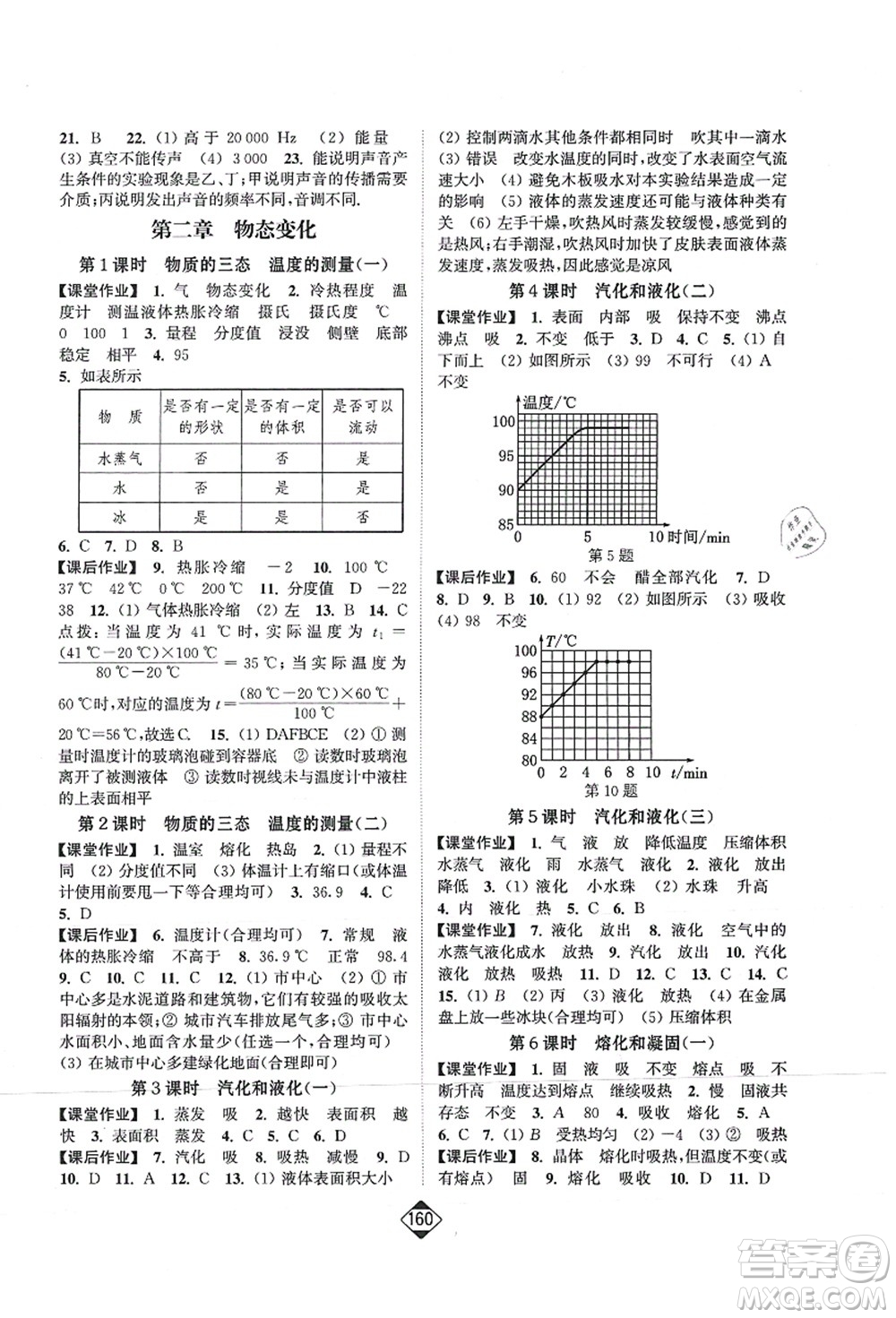 延邊大學(xué)出版社2021輕松作業(yè)本八年級物理上冊新課標(biāo)江蘇版答案